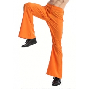 Orange Flare Pants - 70s Costume Disco Pants